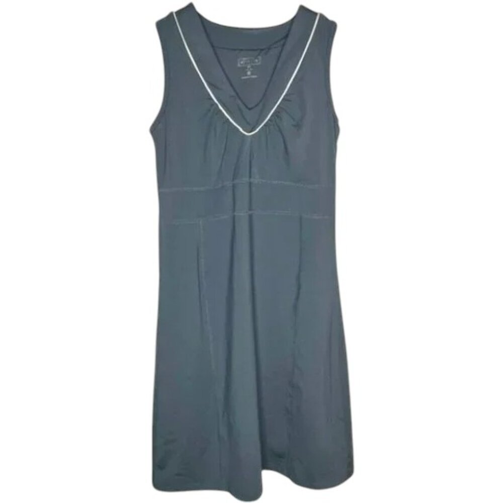 Athleta V-Neck Performance/Fitness/Sports Dress #739123 - Slate Blue/White - M